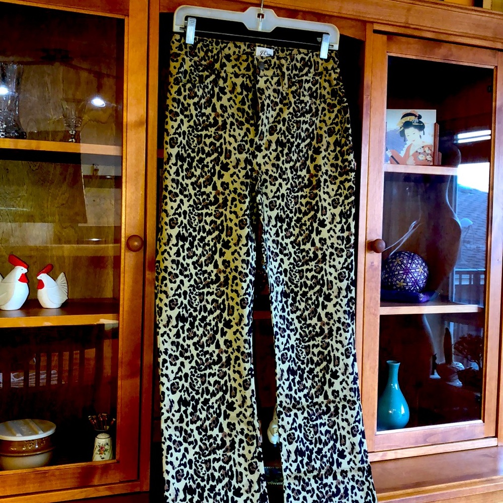 J crews NEW Animo print Pant.